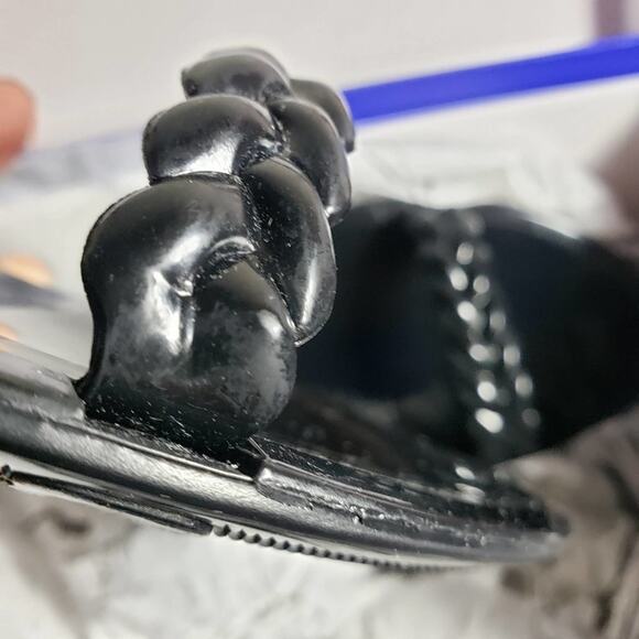 Stuart Weitzman Braida Sawyer Jelly Sandals Beach Ready Size 8 Black Sandals - Picture 10 of 13